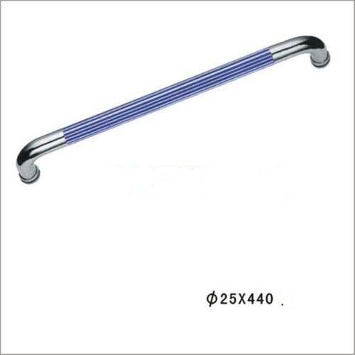 440mm blue line crystal shower door pulls handles stainless steel bathroom glass door handles pulls modern fashion simple