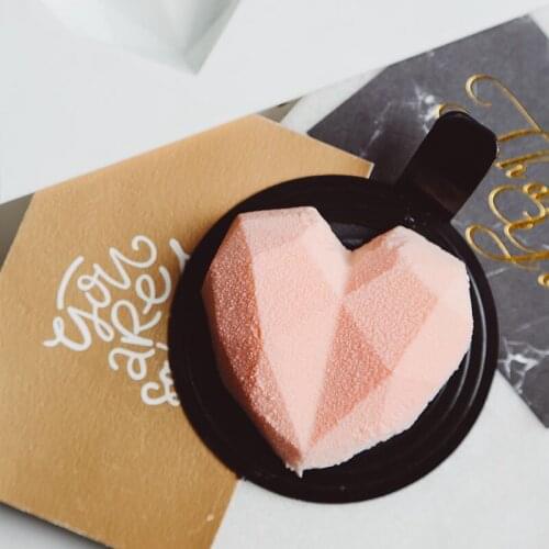 Diamond heart mousse mold, silicone cake mold, French dessert mold, baking utensils