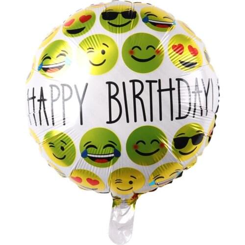 New hot 18 inches happy birthday cartoon childrens toys wholesale party decoration aluminum balloons, self-sealing