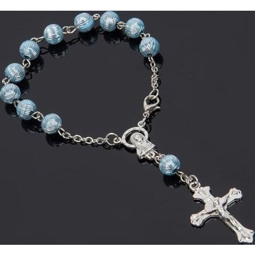 Car Cross Hand Rosary Hot Stamping Cross Bracelet Suitable for Ceremony Anniversary Celebration Welfare