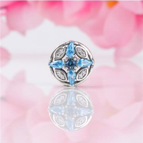 Bewill S925 Silver Frost Glimpse Inlaid with Zircon Snow Beads Fit Original charms Bracelet Necklace Pendant DIY Jewelry