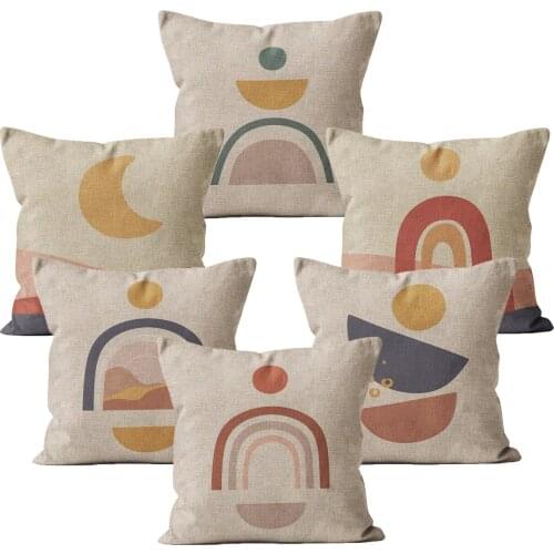 Nordic Home Decor Pillow Case Geometric Pillow Covers Decorative40*40 45*45 Scandinavian Moon Cushion Cover for Sofa Living Room