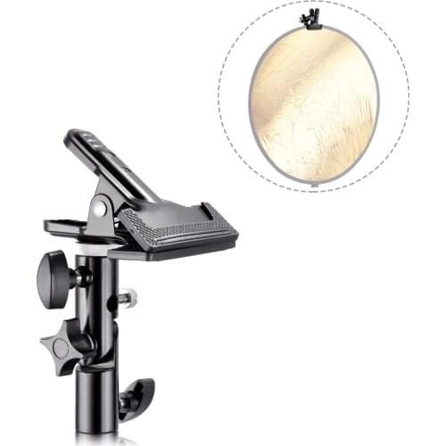 Neewer Photo Studio Heavy Duty Metal Clamp Holder with 5/8" Light Stand Attachment for Reflector