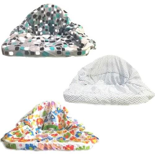 Child Shopping Cart Baby Seat Cover High Chair Protective Pad Soft Mat Dining Chair Seat Cushion with Safety Belt