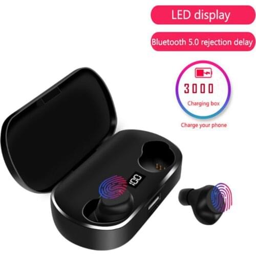Dosmix V5.0 Bluetooth Stereo Earphone Wireless IPX5 Waterproof Touch Earbuds Headset 2500mAh Battery LED Display Charge Case