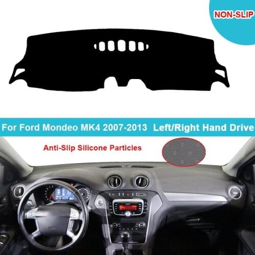 Flannel Suede Polyester Car Dashboard Cover Dash Mat For Ford Mondeo MK4 2007 - 2013 Dashmat Carpet Cape Car Rug Protector 2012