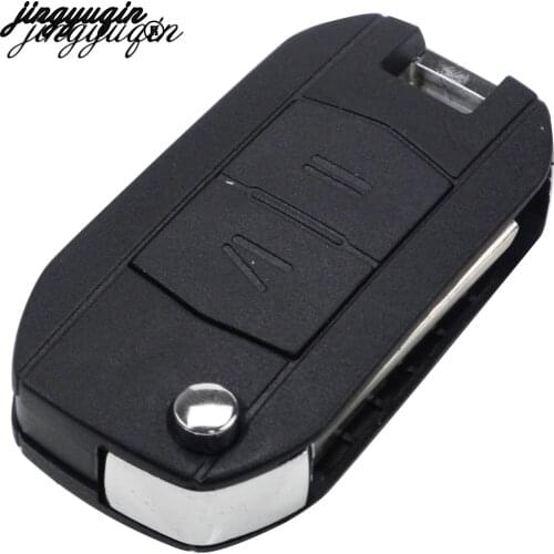Jingyuqin 10pcs/lot 2 Butoons Folding Flip Remote Key Case Shell Fob For Opel Astra H J g Corsa Insignia Zafira Vectra Mokka