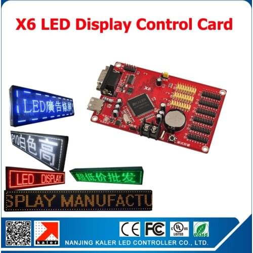 Kaler X6 programmable scrolling message led control card infinite width infinite program led display sign control cards