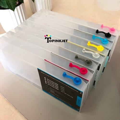 Compatible ink cartridge with chip Refillable cartridge for Epson 4000/4400/4450/4800/4880/7600/9600 wide format printer