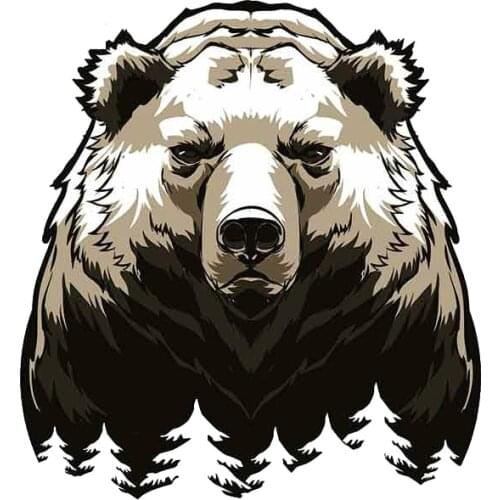 For The Forest Bear Car Hot Cartoon Bumper Window Stickers Repair Decal Vinyl Car Wrap Motorcycle Decals Auto Decoration