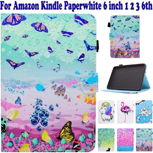 Fashion Color Paint Kindle Paperwhite Case Cover Auto Sleep/Wake for Amazon Kindle Paperwhite 6 inch 1 2 3 6th (2012 2013 2015 )