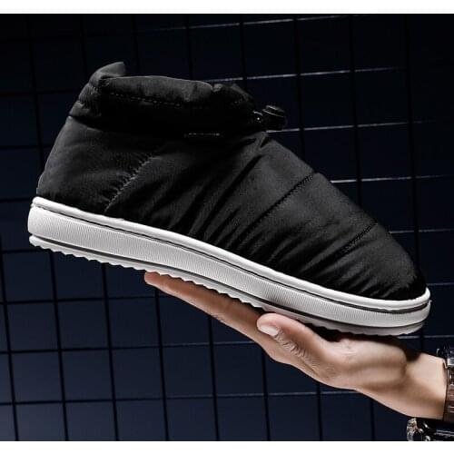 Boots Men Leather Shoes outdoor Men Ankle Boots Fashion Brand Autumn Winter Male Footwear with fur warm snow boots Botas Hombre