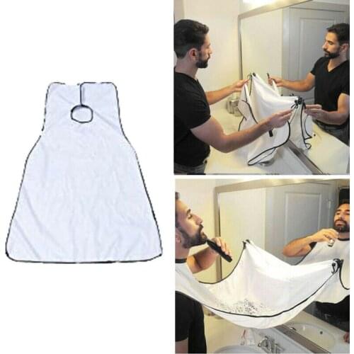 Men Beard Hair Clippings Bib Catcher Grooming Cape Apron Shaving Trimming Aprons New