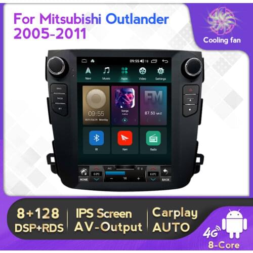 NaviFly Android 11 For Tesla Style Screen For Mitsubishi Outlander 2 2005 - 2011 Car Radio Multimedia Video Player Navigation