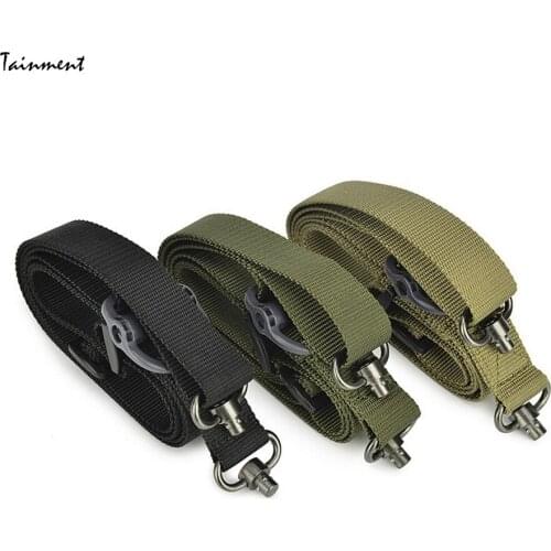Nylon Tactical Rope Mission Adjustable 2 Points Tactical Rifle Pistol Slingshot Quick Detach QD Trap for Outdoor Nylon Belt Rope