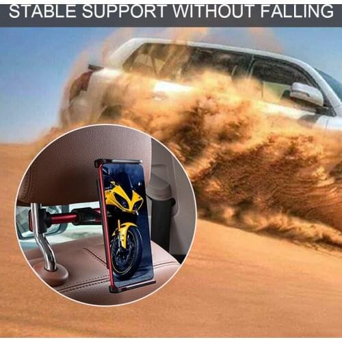 New Car Back Seat Cell Phone Holder 360 Degree Rotatable Headrest Bracket Durable ABS Plastic Car Holder Stand For Phone ipad