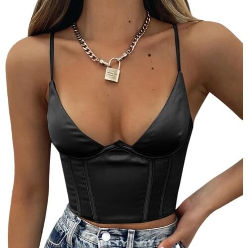 New Vest Deep V Neck Slim Solid Sexy Backless Sleeveless Top for Party Backless Tank Tops Female Sexy Women Clothing