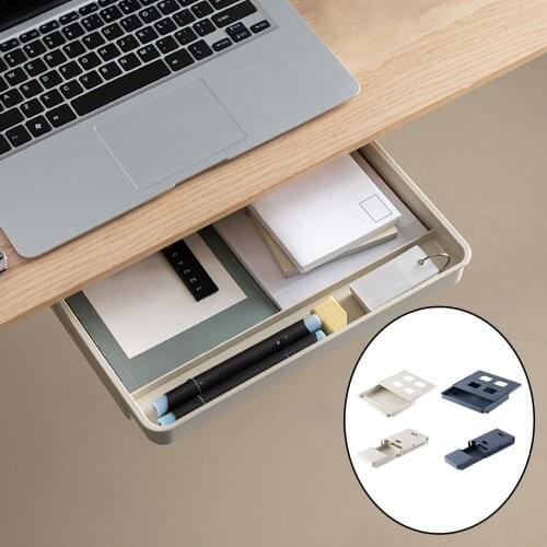 Hiding under Desk Drawer Pencil Organizer Storage Box School Home Bedroom Pen Holder Organizer Slide Out