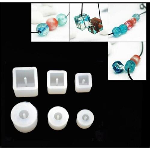 9/12/16mm Silicone Mold for jewelry square ball beads with hole Resin Silicone Mould handmade tool Craft epoxy resin molds