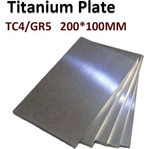 Titanium Plate 200*100mm TC4 Gr5 Grade Board Ti Titanium Sheet Thickness 1-25mm Titanium Alloy TC4