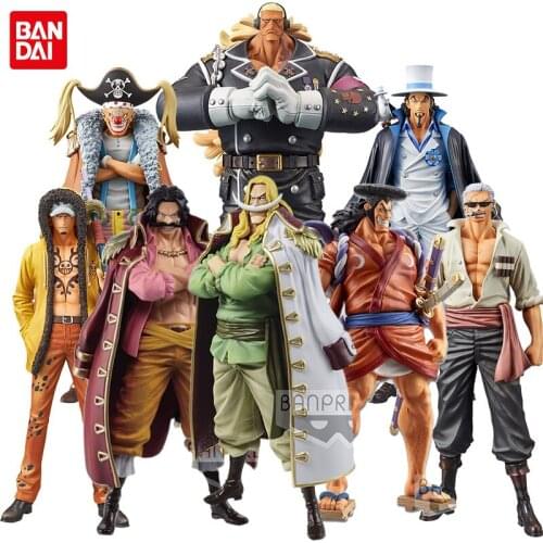 In stock Bandai One Piece Kazunokuni ol·D·Roger Nami Monkey D.Luffy ShanksToys Anime Figure Model Action Toy Figura for Kid