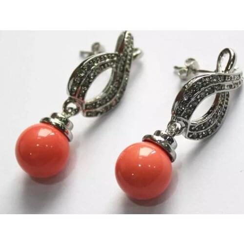 Ladys FYLA MODE 925 Sterling Red Natural Stone Waterdrop Natural Stone bread big earringsWomen Party, Party, Luxury Dubai