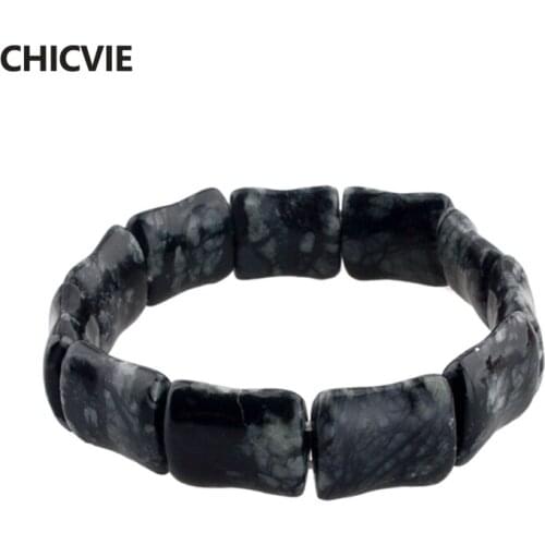 CHICVIE Famous Brand Handmade Stretch Bracelet Bangles For Women Natural Stone Bracelet Vintage Boho Jewelry Bracelet SBR140229