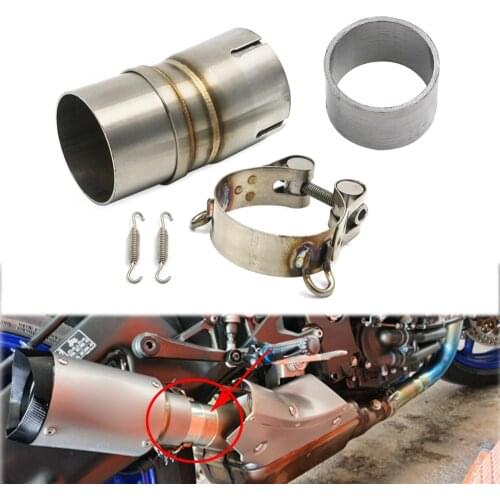 06-18 For Yamaha R6 YZF-R6 YZF Motorcycle Slip on Exhaust Muffler Middle Pipe Mid Tube 2006 2007 2008