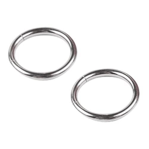 1 Pair Endless Hoop Rings Lip Nose Ear Studs Sliver 1.2*8mm