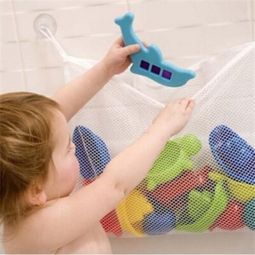 1pcs Baby Bathroom Mesh Bag Child Bath Toy Bag Net Suction Cup Baskets