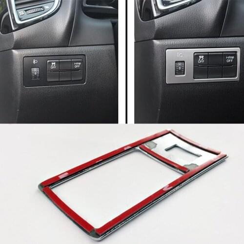 For Mazda CX-3 CX3 2017 2018 2019 2020 Car Styling ABS Chrome Front Head Fog Light Switch Button Trim Frame Lamp 1pcs