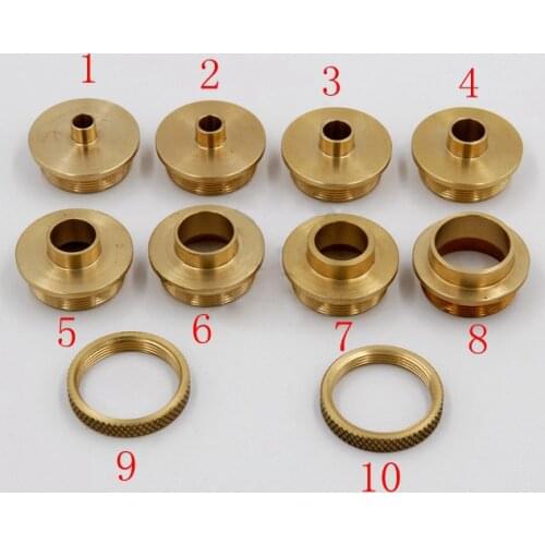 10PCS/set Brass Router Template Guide Bushings Engraving Machine Electric Router Copying Collar