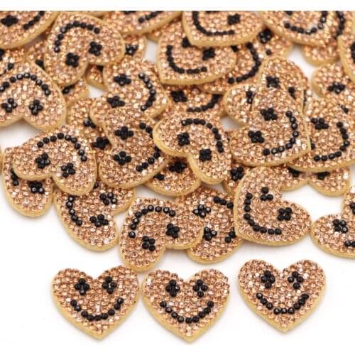 10Pcs/lot Pink Love Heart Patch DIY Scrapbooking Accessories For Baby Craft Clothes Headwear BB Clip Accessory Decor