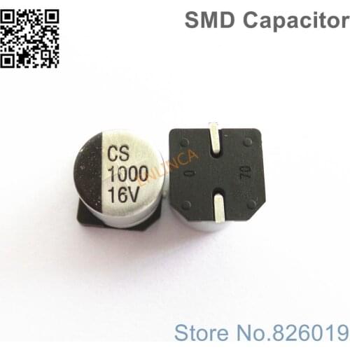 20pcs/lot 16V 1000uf SMD Aluminum Electrolytic Capacitors size 10*10.5 1000uf 16V