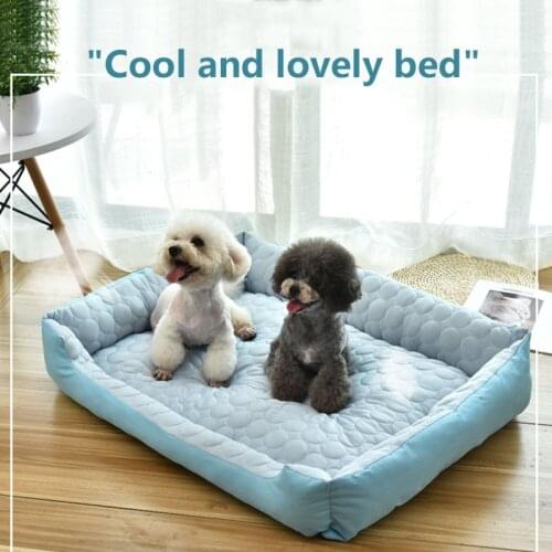 2021 baby soft large Pet Dog Bed Cat kennel Warm Cozy Dog House Soft Cooling Mat Pad Summer Dog Beds Mats Waterproof Kennel