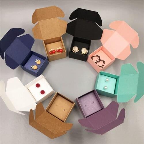 24Sets Multi Color Aircraft Shape Jewelry Boxes 24Pcs Box+24Pcs Jewelry Cards for Earrings Displays Packaging Cases 4x4x2.5cm