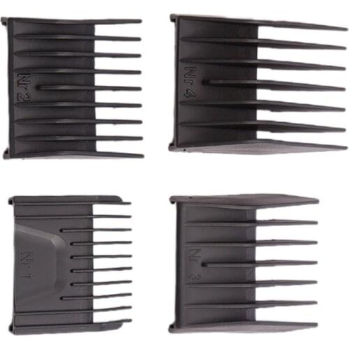 4pcs 3mm 6mm 9mm 12mm Barber Shop Styling Guide Comb Set Hair Trimmer Attachment Hairdresser Clipper Cutting Limit Combs