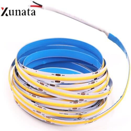 5M High Density Flexible COB LED Strip Light DC24V 308LEDs 384LEDs 528LEDs Hight Bright LED Tape White/Nuetral White/Warm White