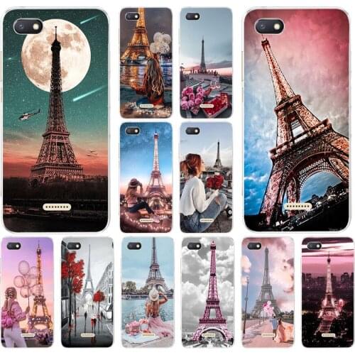 56AS Paris Eiffel Iron Tower Soft Silicone Tpu Cover phone Case for Xiaomi Redmi 6 6A Pro Note 6 Pro