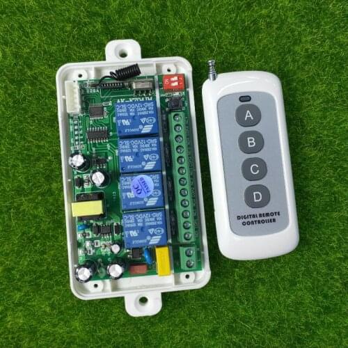 AC110V 220v 230V RF Wireless Remote Control switch Receiver transmitter lighting/ electric door/Fan/garage door 433mhz 100m