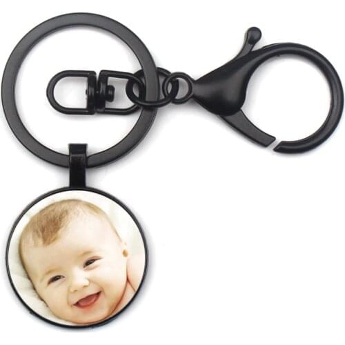 Customizeds1 Pcs custom Photo Keychain Key Chains Non-faded Key Ring Photo of Your Baby Child Mom Dad Family Loved One Gift