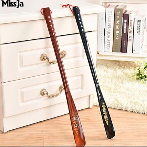 Wooden Long Handle Shoe Horn Professional Shoe Lifter Ultra Long Wooden craft wenge Wooden Shoe Horn
