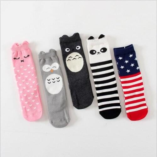 Baby Socks Toddler New Totoro/panda Design Knee High Girls Boys Fall Winter Leg Warmers Fox Socks Knee Pad Media