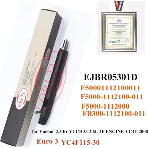 EJBR05301D,DieselCommon Rail Fuel Injector 5301D F50001112100011 F5000-1112100-011 F5000-1112000 FB300-1112100-011 FOR YUCHAI