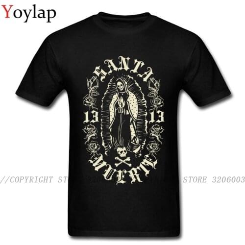 Tees Santa Muerte 13 Fall 2017 Popular Custom Short Sleeve All Cotton Crew Neck Mens T-shirts Custom Tee Shirts