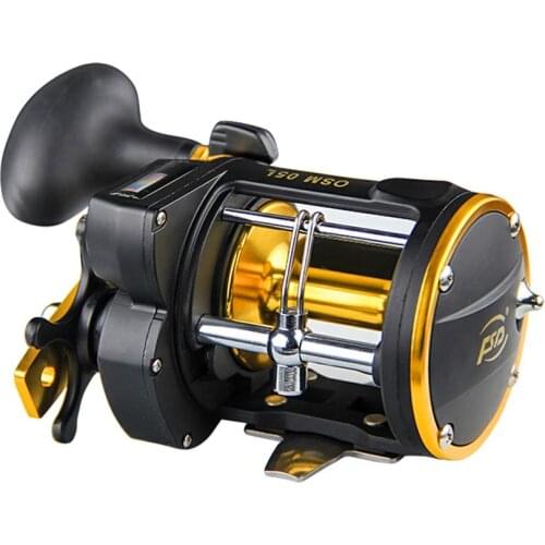 Spinning Fishing Drum Reel Counter Alarm Bell 6:1 ratio Reel Vessel Trolling Boat Plate Baitcast Wheel for fishing