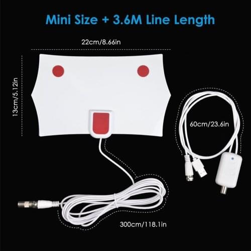 Kebidumei 300 Mile 4K Digital HDTV Antenna Indoor 1080P And Amplifier Signal Booster Radius Surf Fox DVB-T2 TV Aerial