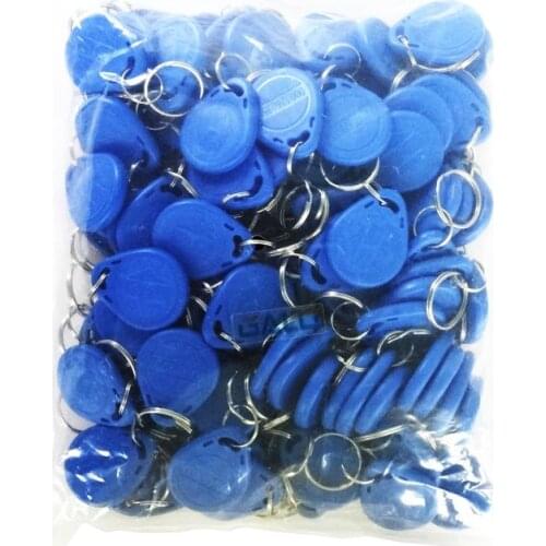 KINJOIN 100pcs TK4100 EM4100 Badge 125khz ID Keyfob RFID Tag Tags llaveros llavero Porta Chave Card Sticker Key Fob Token Ring