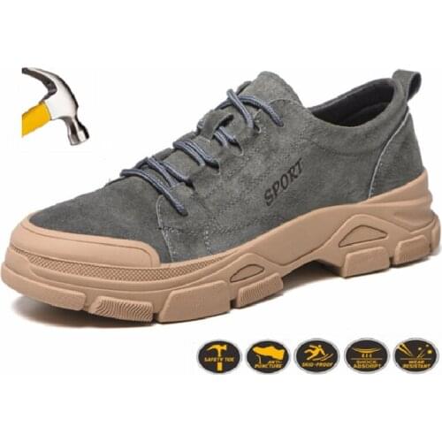 Waterproof Work Sneakers Male Indestructible Safety Shoes Men Work Boots Steel Toe Shoes Light Men Boots Anti-piercing Shoes