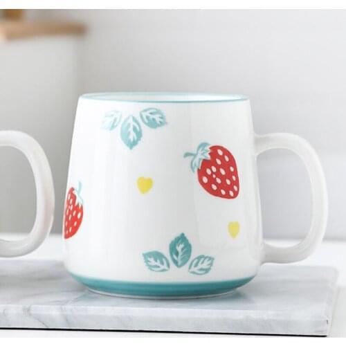 Cute Coffee Mug Large Ceramic Cereal Cup Tumbler Tea Cups Breakfast Milk Mugs Ceramic Mug Tazas de cafe Kitchen Tableware